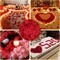 3000Pcs Rose Petals with 36Pcs LED Tea Lights Candles, Rose Petals for Romantic Night for Her Set, Romantic Decorations for Special Night, Valentine's Day, Wedding, Anniversary Decorations